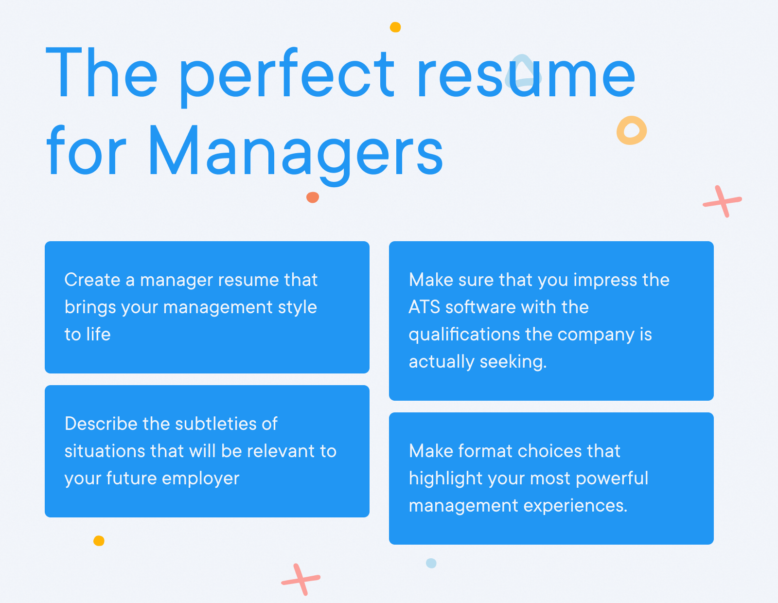Manager Resume Example - The perfect resume for Managers