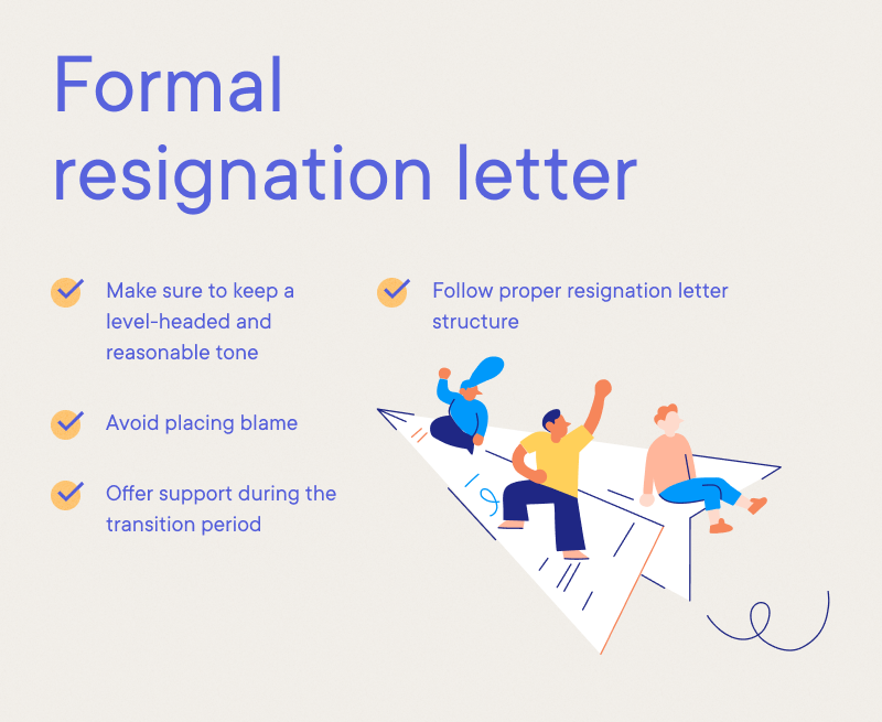 How to write your resignation letter - Formal resignation letter